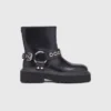 Botas moteras de piel