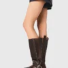 Botas moteras de piel Botas moteras de piel