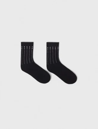 Calcetines de algodón con pedrería Calcetines de algodón con pedrería