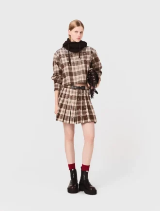 Camisa a cuadros con pedrería