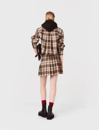 Camisa a cuadros con pedrería
