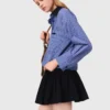 Camisa con cuello desmontable con pedrería Camisa con cuello desmontable con pedrería