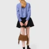 Camisa con cuello desmontable con pedrería Camisa con cuello desmontable con pedrería
