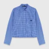 Camisa con cuello desmontable con pedrería Camisa con cuello desmontable con pedrería