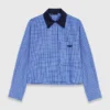 Camisa con cuello desmontable con pedrería Camisa con cuello desmontable con pedrería