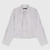 Camisa con pedrería y corbata desmontable Camisa con pedrería y corbata desmontable