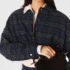 Camisa corta a cuadros con pedrería Camisa corta a cuadros con pedrería