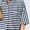 Camisa corta de mezcla de lino