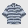 Camisa corta de mezcla de lino
