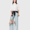 Camisa de algodón con pedrería