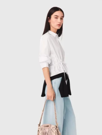 Camisa de algodón con pedrería