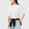 Camisa de algodón con pedrería