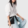 Camisa de algodón con pedrería