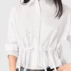 Camisa de algodón con pedrería