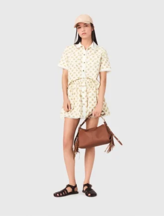 Camisa estampada con ribete de croquet