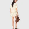 Camisa estampada con ribete de croquet