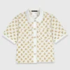 Camisa estampada con ribete de croquet