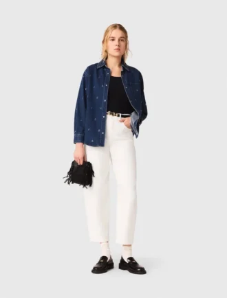 Camisa vaquera con pedrería