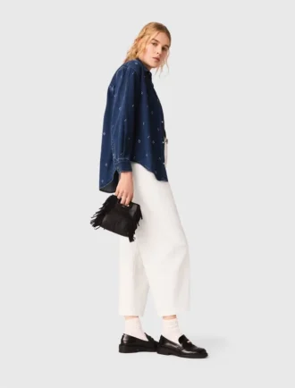 Camisa vaquera con pedrería