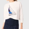 Camiseta con estampado de barco