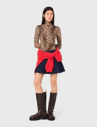 Camiseta con estampado de leopardo