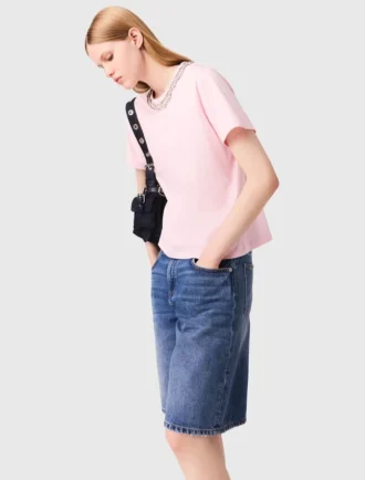 Camiseta de manga corta con cuello redondo