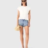 Camiseta entallada con pliegues