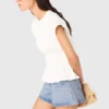Camiseta entallada con pliegues