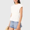 Camiseta entallada con pliegues