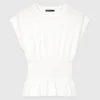 Camiseta entallada con pliegues