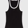 Camiseta sin mangas de canalé