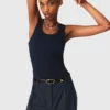 Camiseta sin mangas de punto elástico