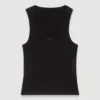 Camiseta sin mangas de punto elástico