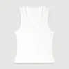 Camiseta sin mangas de punto elástico