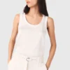 Camiseta sin mangas de seda