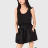 Camiseta sin mangas de seda