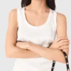 Camiseta sin mangas de seda
