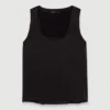 Camiseta sin mangas de seda