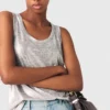 Camiseta sin mangas metalizada