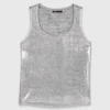 Camiseta sin mangas metalizada