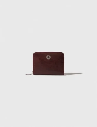 Cartera de piel craquelada
