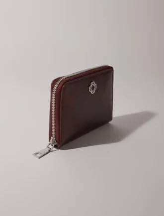 Cartera de piel craquelada