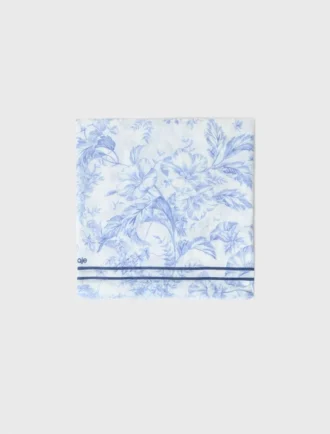 Chal de mezcla de lana con estampado floral