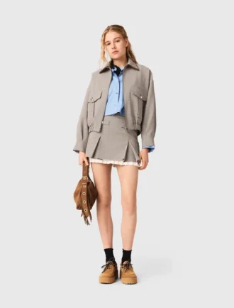 Chaqueta bomber a cuadros Chaqueta bomber a cuadros