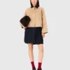Chaqueta con cuello contrastado desmontable