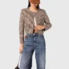 Chaqueta corta a cuadros