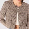 Chaqueta corta a cuadros