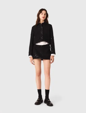 Chaqueta corta bordada