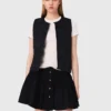 Chaqueta corta con cuello de terciopelo