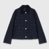 Chaqueta corta con cuello de terciopelo